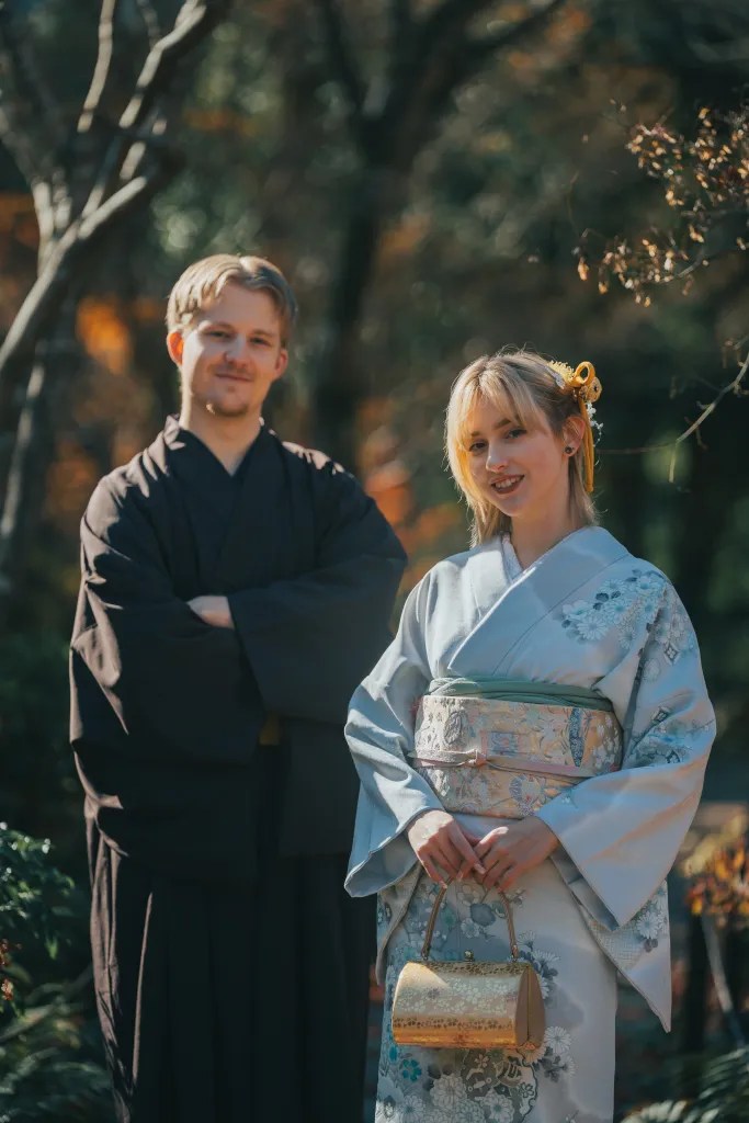 couple wearing kimono