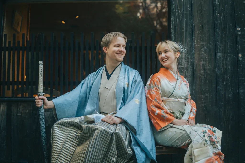 couple wearing kimono